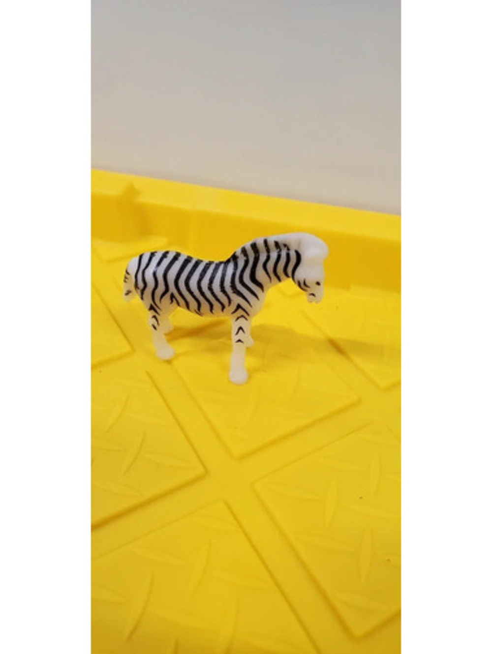 Vintage Plastic Toy Zebra Safari Animal Figure Small Miniature Figurine